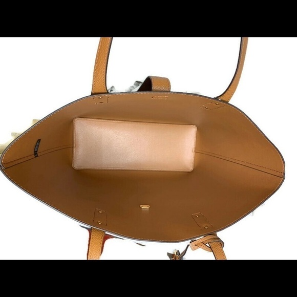 Michael Kors MK Signature Brown Leather Bag Wallet - Picture 6 of 8